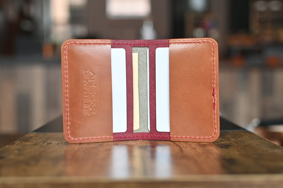The Pikes 4 Grey and Burgundy Ansgar Leather Co
