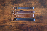 Fleur de Lis Leather Key Strap - Long