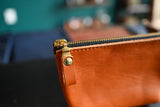 Tan Zipper Pouch