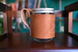 Leather Mason Jar Mug – 16oz