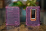 The Pikes 4 Money Clip - Purple and Tan