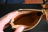 Tan Zipper Pouch