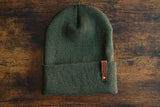 Mountain Leather Patch Beanie