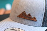 Topographic Mountain Leather Patch Hat