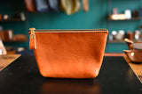 Tan Zipper Pouch