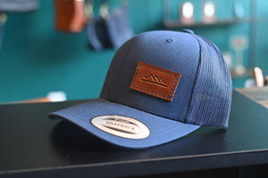 Three Mountain Leather Patch Hat