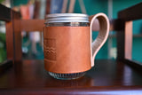 Leather Mason Jar Mug – 16oz